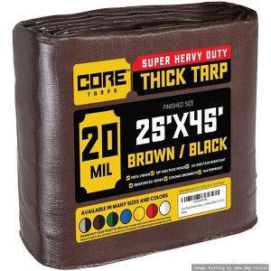 Core Tarps Heavy Duty 20 Mil Tarp Cover, UV Resistant, Rip Proof for Roof, Camping, Patio, Pool, Boat - 1 of 4