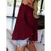Imily Bela  Womens Off The Shoulder Top Long Bell Sleeve Blouse Loose Fit - 2 of 4