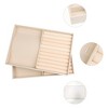 Unique Bargains Stackable Velvet Jewelry Organizer Trays with Removable Dividers for Drawer Set of 2 - 3 of 4