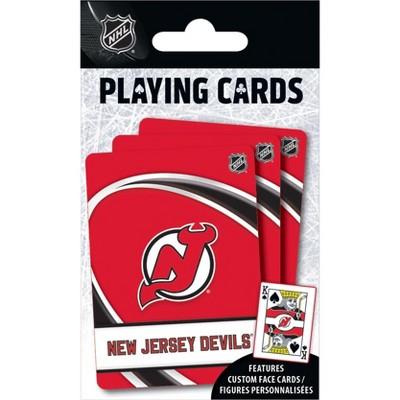 MasterPieces Officially Licensed NHL New Jersey Devils Playing Cards - 54 Card Deck for Adults