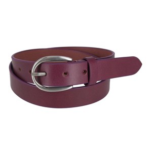CTM Women's Adjustable Smooth Leather Dress Belt - 1 of 4