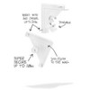 Under the Roof Decorating 20lb Place&Push Canvas Hangers Clear: Metal & Plastic Picture Hooks, Deco Hooks, 2 Pack - 4 of 4