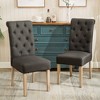 NicBex Set of 2 Elegant Tufted Dining Chair with Solid Wood Frame,Upholstered Armless Chairs for Kitchen,Living Room - 2 of 4