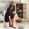 ChicFurnit Ottomans and Benches Vanity Ottoman Modern U Shaped Footstool Foot Rest Stool with Upholstered for Makeup Room, White, 16.54"*14.37"*16.54" - 4 of 4