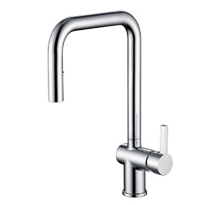 SUMERAIN Stainless Steel 304 Pull Down Kitchen Sink Faucet, Dual Spray Mode Lead-free Faucet, Chrome - 1 of 4