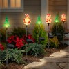 5 Star Super Deals Solar Swinging Christmas Lights – Flexible Stems, Tree Elf Santa Toppers, Solar Powered 3pc Garden Pathway Set - 4 of 4