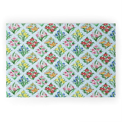 Evanjelina & Co Japanese Collection Blue 36" x 24" Welcome Mat - Society6