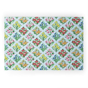 Evanjelina & Co Japanese Collection Blue 36" x 24" Welcome Mat - Society6 - 1 of 3
