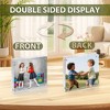 BP4U Acrylic Double-Sided Magnetic Picture Frame, Clear Frameless Freestanding Photo Frame for Home or Office Tabletop Display - 3 of 4