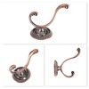 Unique Bargains Vintage Clothes Hooks Door Hooks Bronze Tone 4 Pcs - 3 of 4