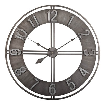 Photo 1 of Studio Designs 30" Industrial Loft Brushed Steel Analog Home Decor Wall Clock