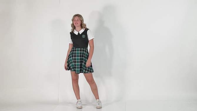 Harry Potter Juniors Costume Dress Plaid Skirt, All 4 Houses Available, 2 of 6, play video