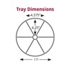 Azar Displays Two Tier Revolving Display 8"H x 11"Dia. - 12 Sections - 4 of 4