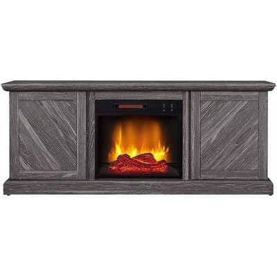 HearthPro Walden Electric Fireplace TV Stand in Weathered Gray - SP6553-OF