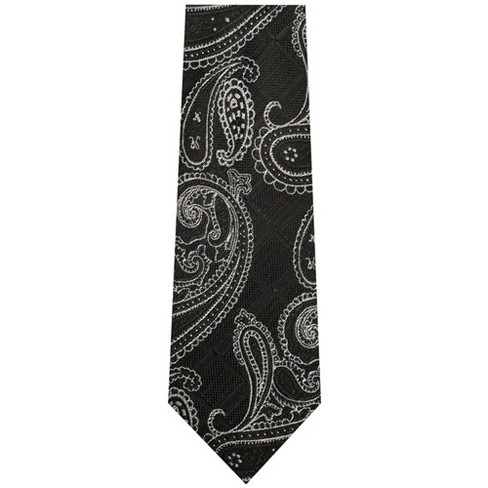 Thedappertie Men's White And Black Geometric Necktie With Hanky : Target