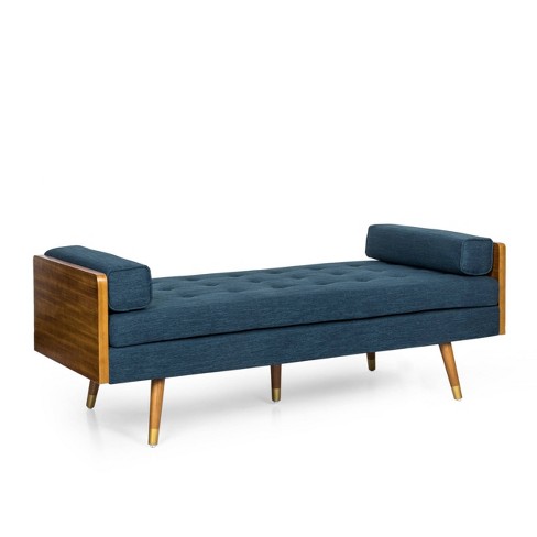 Blue tufted best sale chaise lounge