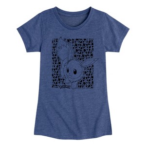 Girls' - Pokémon - Eevee Pattern Fitted Short Sleeve Graphic T-Shirt - 1 of 4