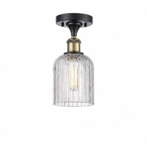 Bridal Veil - 1 Light Semi-Flush Mount In Art Deco Style-10.25 Inches Tall and 5 Inches Wide - 1 of 1