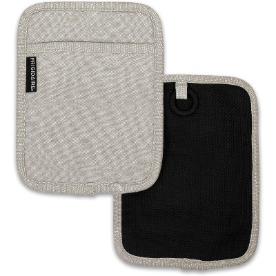 Home Mart Goods Beige Heat Resistant Thick Soft Quilted Lining Kitchen Oven Pot Holders With Neoprene and Cotton Non-slip - 2 Pack