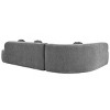 Modern Curved Extra Large Sectional Sofa with Soft Upholstery and Round Pillows, Deep Seat Corner Couch for Living Room, Apartment-Tanpinhause - 4 of 4