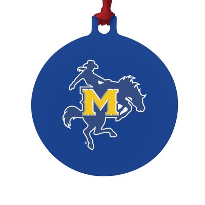 McNeese State University Primary Logo Aluminum Holiday Christmas Tree Ornament