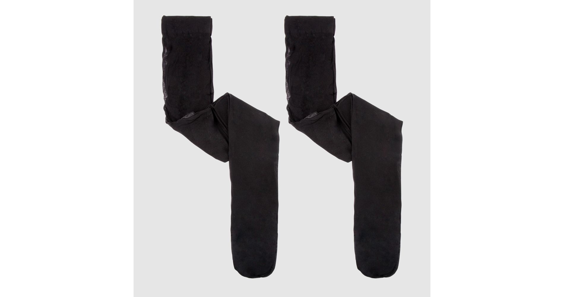 Girls' 2pk High Waisted Pantyhose - Cat & Jack™ Black 7-10