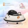 12V Ride On Bumper Car, Electric Toddlers Car with Remote Control, Safety Belt, Music, Flashing Lights, 360 Degree Spin - 3 of 4