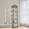 Tall 6-Tier Narrow Bookshelf, Skinny Bookcase with Steel Frame for Living Room, Home Office, Study - Industrial Style, 11.8 x 15.7 x 73.8 Inches - 3 of 4