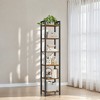 Tall 6-Tier Narrow Bookshelf, Skinny Bookcase with Steel Frame for Living Room, Home Office, Study - Industrial Style, 11.8 x 15.7 x 73.8 Inches - image 3 of 4