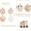 65 Pcs Plastic Christmas Decorative Baubles, Shatterproof Xmas Tree Ornaments Hanging Balls, Christmas Ball Ornaments - 2 of 4