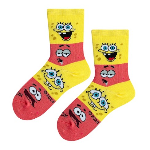 Cool Socks, Spongebob & Patrick, Funny Novelty Socks, Medium - image 1 of 2