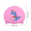Unique Bargains Kid's Silicone Dinosaur Swim Cap 1 Pc - 4 of 4