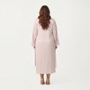 Anna-Kaci Lounge Women's Plus Size Long Robe Set with Soft Draped Silhouette and Smooth Flowing Fabric for an Layered Lounge Look - 4 of 4