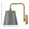 Lark Blake 1 - Light Sconce in  French Gray/Lacquered Brass - 3 of 4