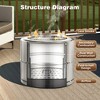 kismile 19.5in  Smokeless Stainless Steel Wood-Burning Camp Fire Pit with Carry Bag - 4 of 4