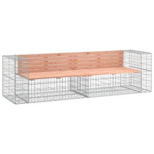 vidaXL Garden Bench Solid Douglas Fir wood, Galvanized Steel Large Durable - 1 of 4