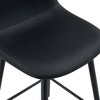 PAGED Modern PU Leather Bar Stools Set of 2, Counter Height Stools with Curved Backs & Metal Legs for Pub, Dining Room, Living Room - 4 of 4