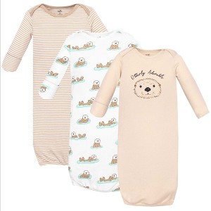 Touched by Nature Infant Boys Organic Cotton Gowns, Otters - 1 of 4