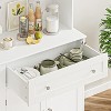 71" Tall Kitchen Pantry Cabinet，Freestanding Coffee Bar Cabinet with Large Drawers，Hutch Cabinet with Open Countertop for Living Room - 4 of 4