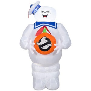 Gemmy 3.5 ft Airblown® Blowup Inflatable Ghostbusters Stay Puft Marshmallow Man Outdoor Decoration - White - 1 of 3