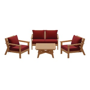 WestinTrends Avalon Outdoor 5-Piece Modular Sectional Patio Furniture Sofa Set - 1 of 4
