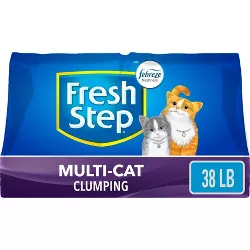 Fresh Step Multi-Cat Scented Litter with The Power of Febreze Clumping Cat Litter - 38lb