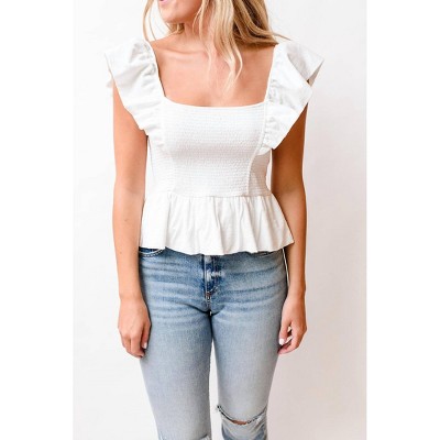 Nation Rylan Ruffle Tank - Daisy