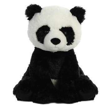 Aurora Medium Panda Cuddly Stuffed Animal Black 11.5"