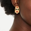 Marble Stone Hoop Earrings - A New Day™ Gold/Red/Green/Blue - 2 of 3