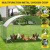 Large Metal Chicken Coop, Walk in Poultry Cage with Waterproof Cover, Chicken Run, Hen Rabbit Duck House for Backyard Farm Use - 4 of 4