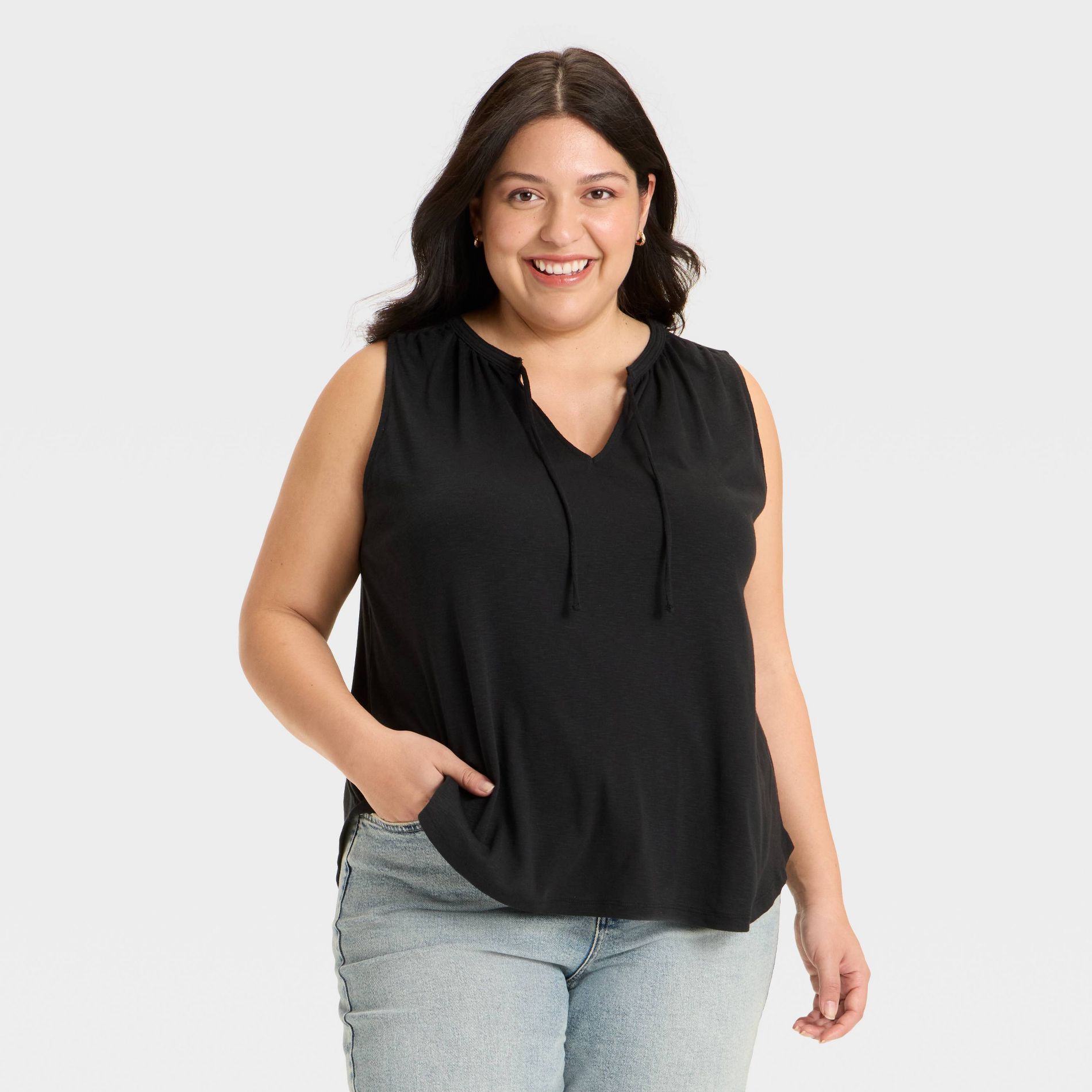 Women's V-Neck Swing Blouse - Ava & Viv™