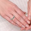 Pompeii3 3Ct Green Emerald & Diamond Eternity Ring 14k Gold or Platinum Lab Created - 4 of 4