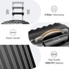Karl Home 2 Piece Luggage Set, 20  inch CarryOn Expandble Luggage Hardside Lightweight Suitcase, 14  inch Mini Cosmetic Cases Black - 2 of 4