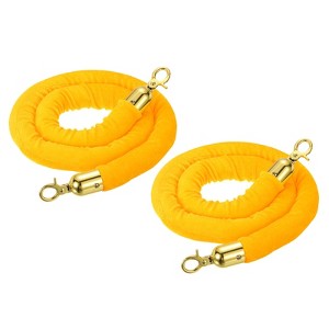 Unique Bargains Hotel Adjustable Velvet Crowd Control Stanchion Rope with Snap Hooks 2 Pcs - 1 of 4